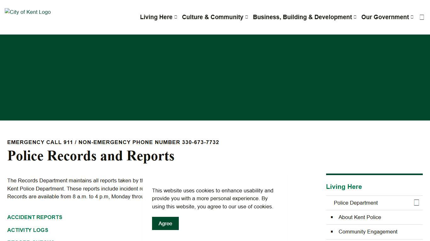 Police Records and Reports | City of Kent